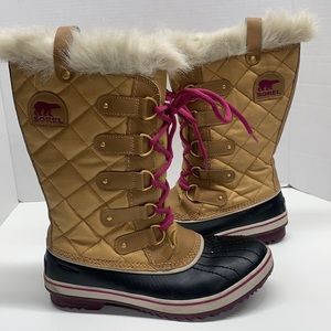 Sorel Tofino Cate Snow Cold Weather Lace Up Boot Boots Tan Waterproof Size 10